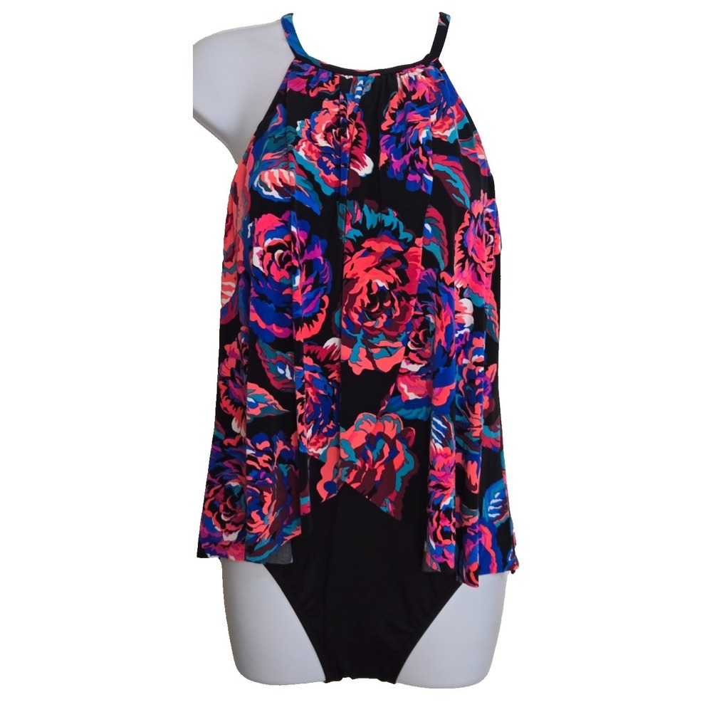Magicsuit Aubrey One Piece Women's 8 Sonic Blooms Black Multi NWT